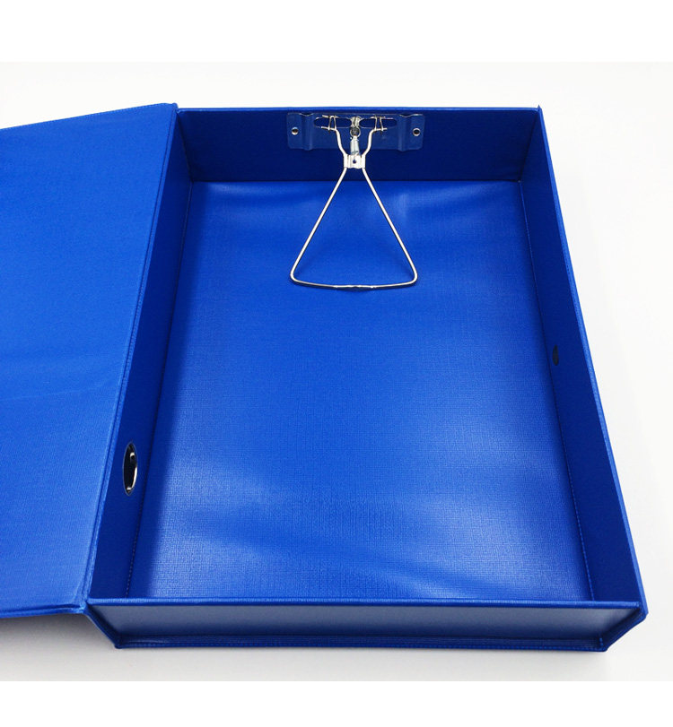 Blue tx800 archive box 55mm with iron clamp container box a4 file box large capacity box 6cm