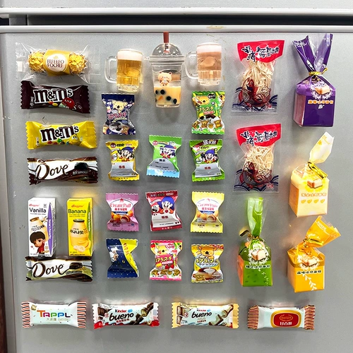 Милый акриловый компактный магнитный магнит на холодильник, с медвежатами