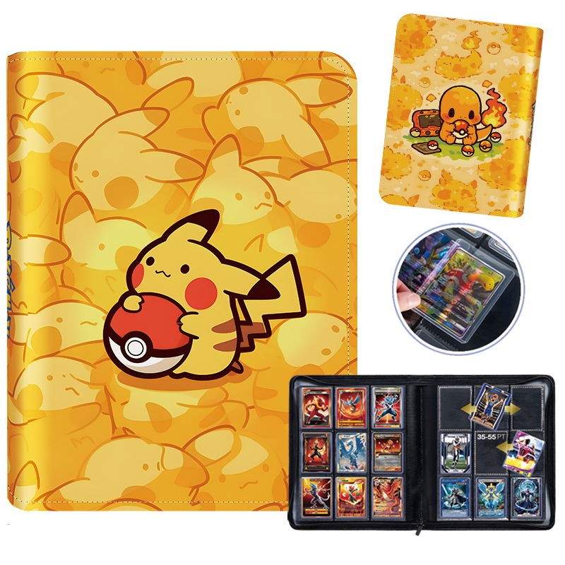 Pokémon Card Holder Collection Book Ptcg Hard Card Case Card Book 35Pt Nine-Grid 30Th Anniversary Card Storage Collection Book