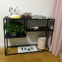 Nordic Xuanguantai Brief about Modern Iron Art Shelf Metal Containing Shelf Door Hall Hall Hall shelves narrow table
