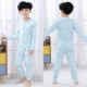 Bé trai chống đá một bộ đồ ngủ trẻ em chống lạnh nam cotton bé gái người thân phụ nữ mùa thu và mùa đông trẻ em trẻ em bodysuit bé trai 0-24 tháng