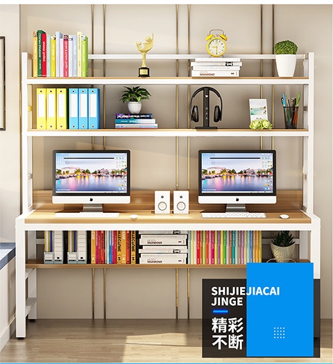 Bàn gỗ nguyên khối kết hợp bàn sách phòng ngủ gia đình sinh viên với bàn tích hợp đơn giản máy tính để bàn hiện đại - Bàn mẫu bàn máy tính hiện đại