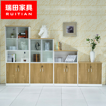 Ruitian Furnishings Wooden Office Cabinet Office Cabinet Office Plate Type Information Contained Background Cabinet File Information Cabinet