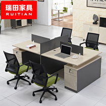 Ritian Desk Chair Brief Modern Office Furniture 4 People With Screen Staff Desk Staff Desk