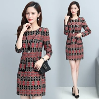 Осеннее платье, длинный приталенный корсет, лонгслив, юбка, 2021 года, средней длины, в цветочек