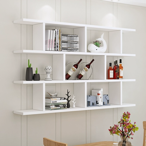 Стена хранения, стена, настенная настенная настенная спальня, гостиная, стена творческая клетчатая книжная полка, винная стойка, висящая шкаф на стены