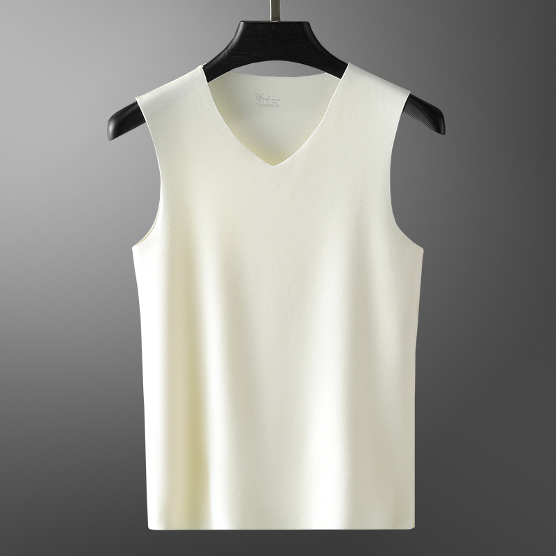 Feather Protein Thermal Vest for Men, New Winter Thickened Brushed Vest, Base Layer Top, German Velvet Seamless Underwear