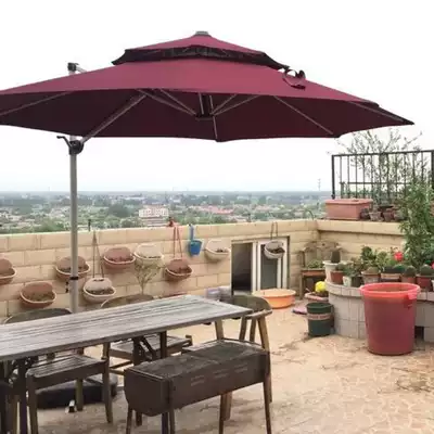 Outdoor courtyard outdoor Roman Folding Umbrella Square advertising stalls large sun sentry box leisure sunshade umbrella