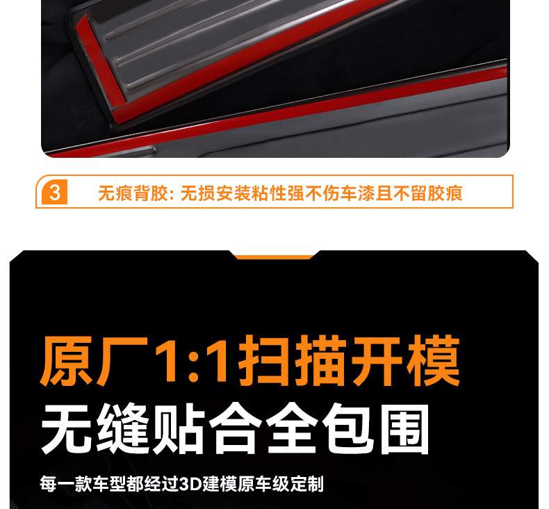 Suitable for Zhijie V9 welcome pedal threshold protection strip accessories, modified trunk guard, stainless steel protection