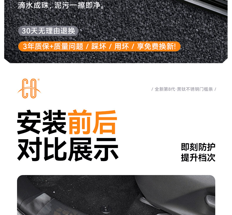 Suitable for Zhijie V9 welcome pedal threshold protection strip accessories, modified trunk guard, stainless steel protection