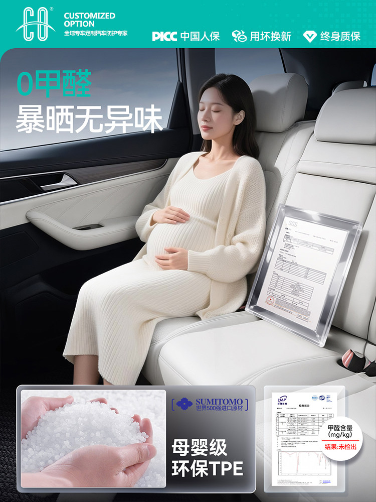 Suitable for Volkswagen Veyron Tpe Floor Mats, Full Coverage for Seven-Seater, Upgraded Modification for 2024 Models, Original Factory 380 Floor Mats