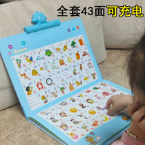 Chinese and English reading pictures for young children with sound wall chart voice hanging book cognitive rechargeable early education educational toys