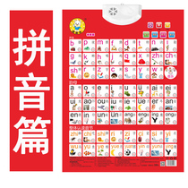 First grade Chinese pinyin wall chart aoe alphabet primary school children learn to sound pronunciation wall chart voice