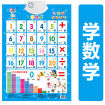 Baby multiplication formula table sound wall chart early education voice wall chart 3-5-6 years old childrens pinyin literacy hanging wall