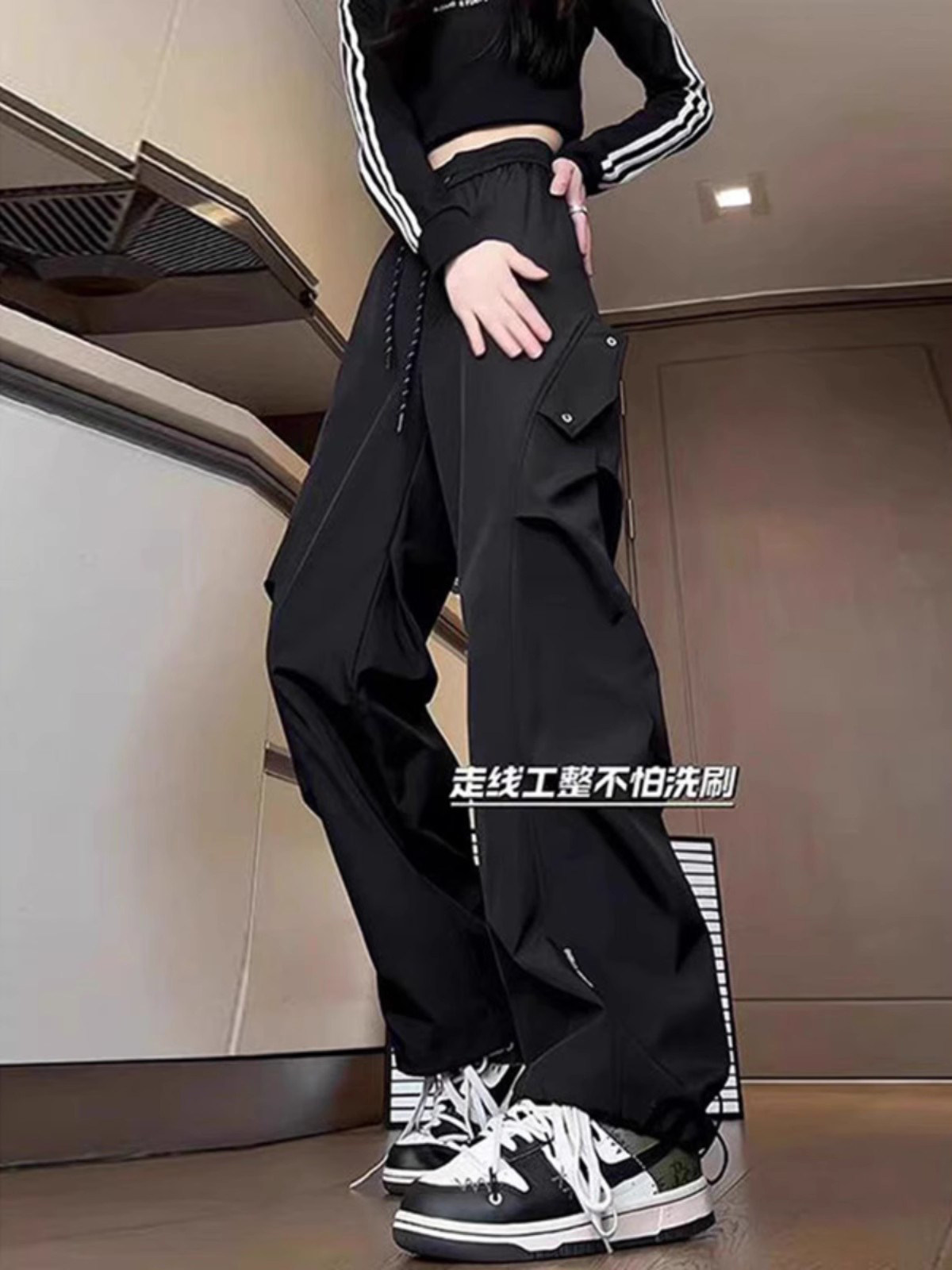 American-Style Functional Softshell Pants for Men and Women, Autumn and Winter Straight-Leg Three-Proof Paratrooper Work Pants, Outdoor Hiking and Skiing Pants