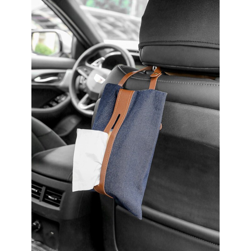 Turning fur on-board paper towels box sanitary paper towels car towels box draw creative vehicular hanging mesh red sanitary paper box