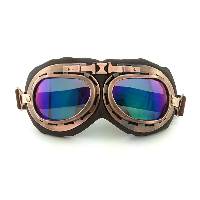 Xe máy Harley Goggles Kính chắn gió Kính cát Xe điện Kính đeo Mũ bảo hiểm Mặc Gương Đồng Da - Xe máy Rider thiết bị