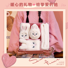 Перчатки 手套女士冬季保暖可爱生日礼物女生送女友送给女朋友圣诞节礼盒装 Carboman