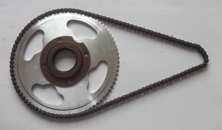 25H chain plate 80 teeth toothless flywheel chain three-piece set