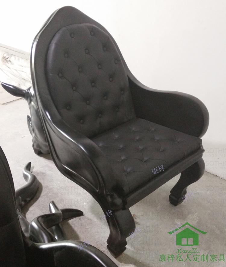 Ghế tê giác FRP Nội thất Ghế thiết kế Ghế sáng tạo Ghế văn phòng Khách sạn KTV Da Sofa Ghế hình - Giải trí / Bar / KTV ghế ngồi quầy bar