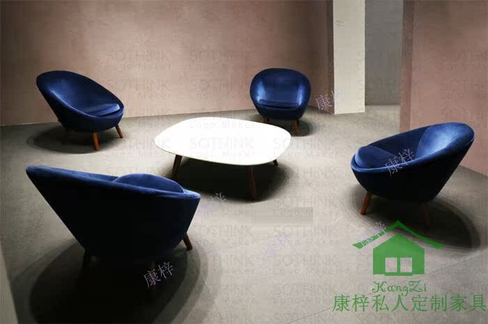 Nội thất tùy chỉnh - Thời trang Bắc Âu FRP phòng chờ ghế đá cẩm thạch bàn cà phê bán hàng văn phòng tiếp tân ghế - Đồ nội thất thiết kế ghế đọc sách