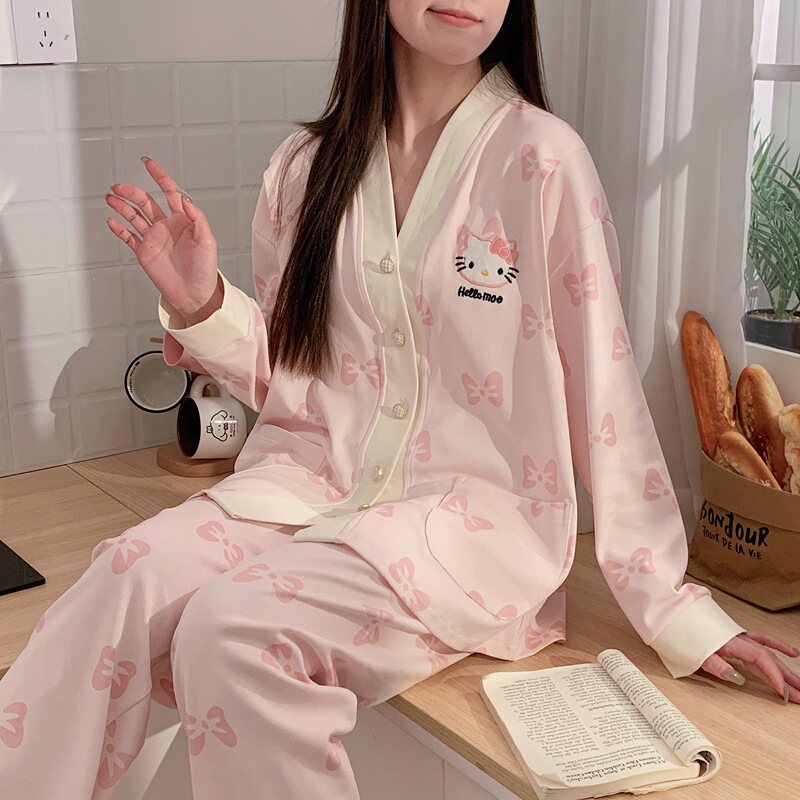 Maternity Pajamas with Breast Pads for Spring and Autumn, Pure Cotton, Sweat-Absorbent for All Seasons, Maternity Wear for Postpartum, Breastfeeding, and Pregnancy