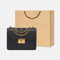 Korean version of womens bag 2022 new wave summer fashion 100 hitch genuine leather chain inclined satchel mesh red ins ultra-fire packet women