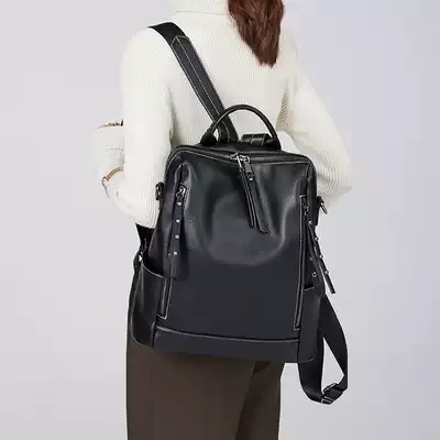 Shoulder bag female large capacity 2021 New Korean fashion trend Joker casual leather simple College students backpack