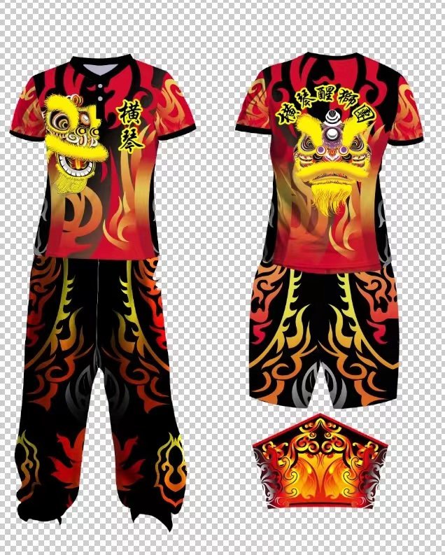 定做舞狮服装:中山领T恤定制醒狮团队服-文化衫-淘宝好物网