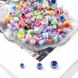 Детский аксессуар с аксессуарами, браслет из бисера ручной работы, набор материалов, «сделай сам», 6мм, 50 шт