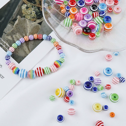 Детский аксессуар с аксессуарами, браслет из бисера ручной работы, набор материалов, «сделай сам», 6мм, 50 шт