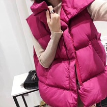 Down cotton waistcoat womens autumn and winter 2021 New Korean tide short cotton padded loose Harajuku wind vest waistcoat