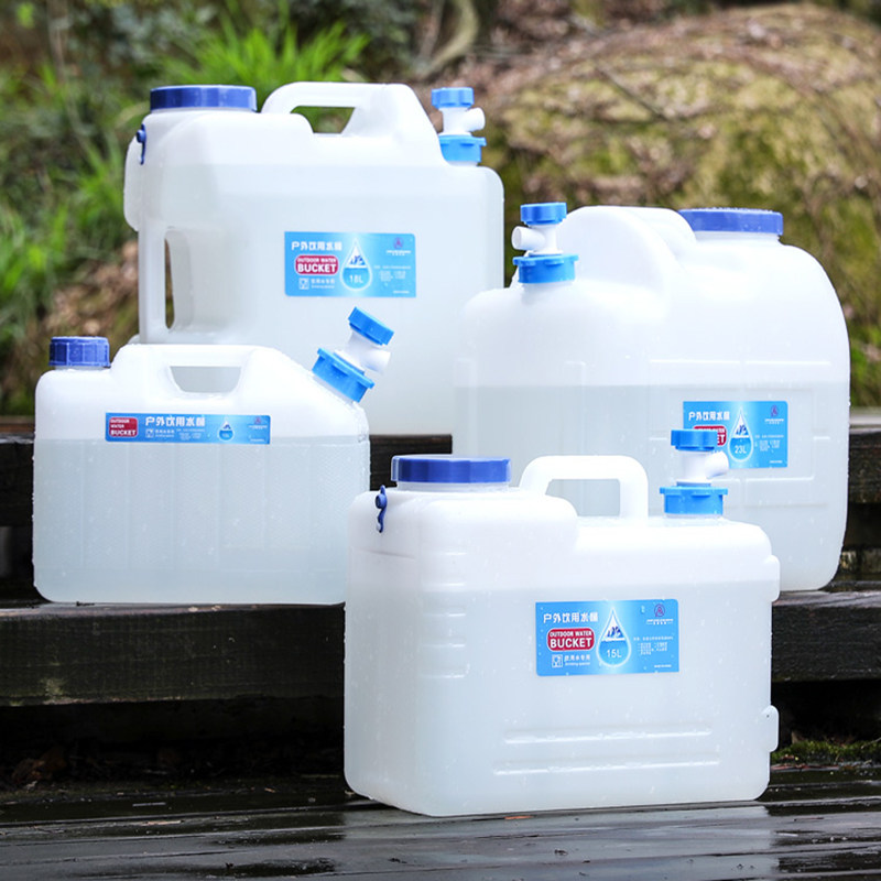 Outdoor water PE food grade cars carrying faucet large plastic tank household pure mineral bucket