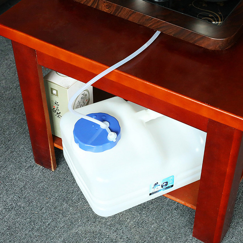 Tea set bucket Tea table storage bucket Kung Fu tea set short water tank Household tea table square food grade tea tray drinking bucket