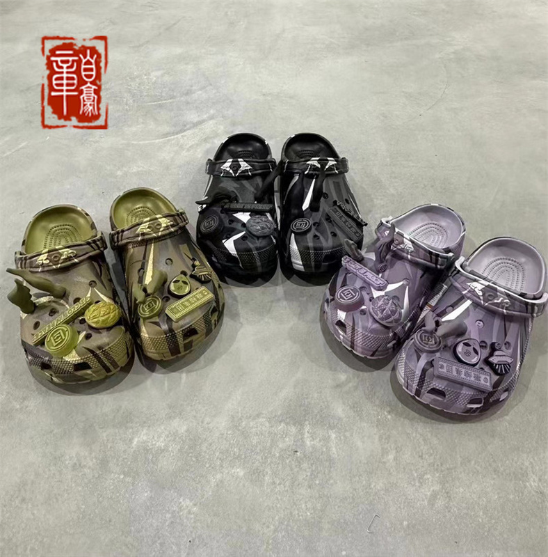 Limited Edition Clot X Crocs Collaboration Model, Same Style as Edison Chen, Thorn Clogs, Outdoor Beach Shoes Limited Edition Clot X Crocs Collaboration Model, Same Style as Edison Chen, Thorn Clogs, Outdoor Beach Shoes