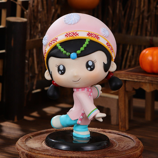 民族特色饰品仫佬族公仔娃娃小摆件酒柜书柜手办送礼工艺品手办