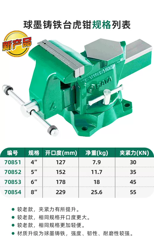 Bàn làm việc Shida Bench Vise Heavy Duty Chính xác Gia dụng Vise Bàn làm việc Mini Dụng cụ nhỏ Sắt Pier Anvil Anvil - Dụng cụ cầm tay