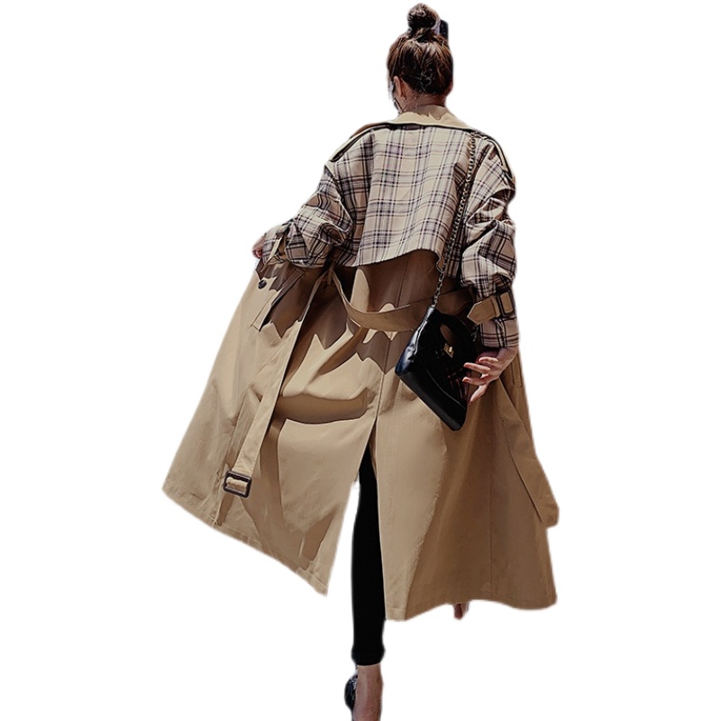 Long trench coat, spring jacket, mid-length, trend of season, British style Long trench coat, spring jacket, mid-length, trend of season, British style