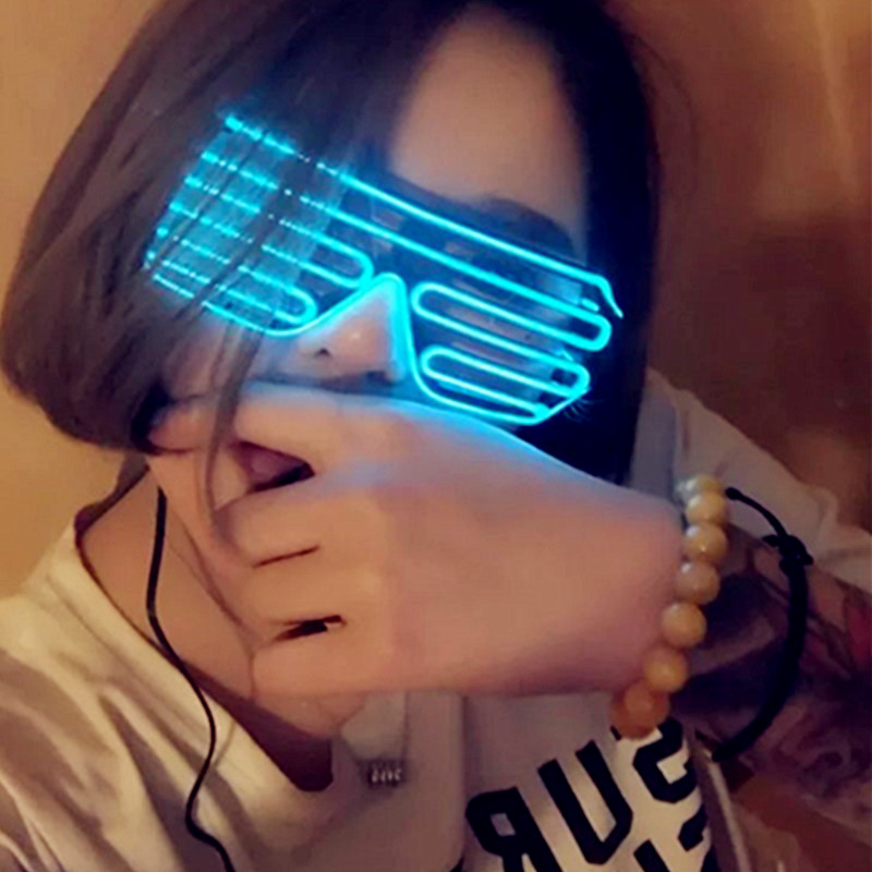 Fumbling Trampoline Equips Light Glasses El Cold Light Creative Shutters Electric Syllables Concert Party Bar Nightclub