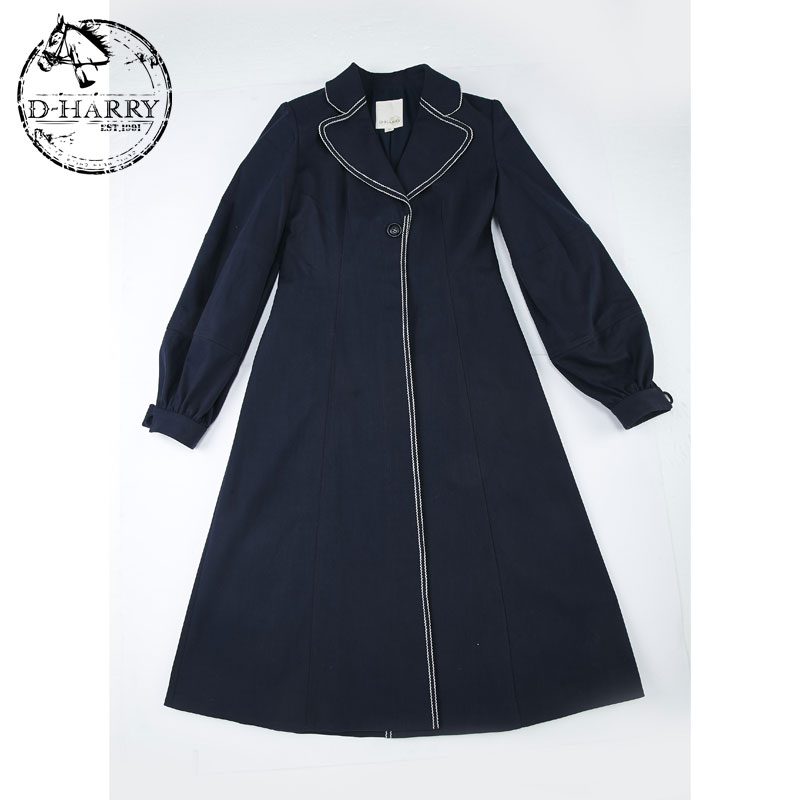 Coat Thời trang Coat DH93F96587D D-HARRY DeHaley Thu Plain Mid-Chiều dài của phụ nữ