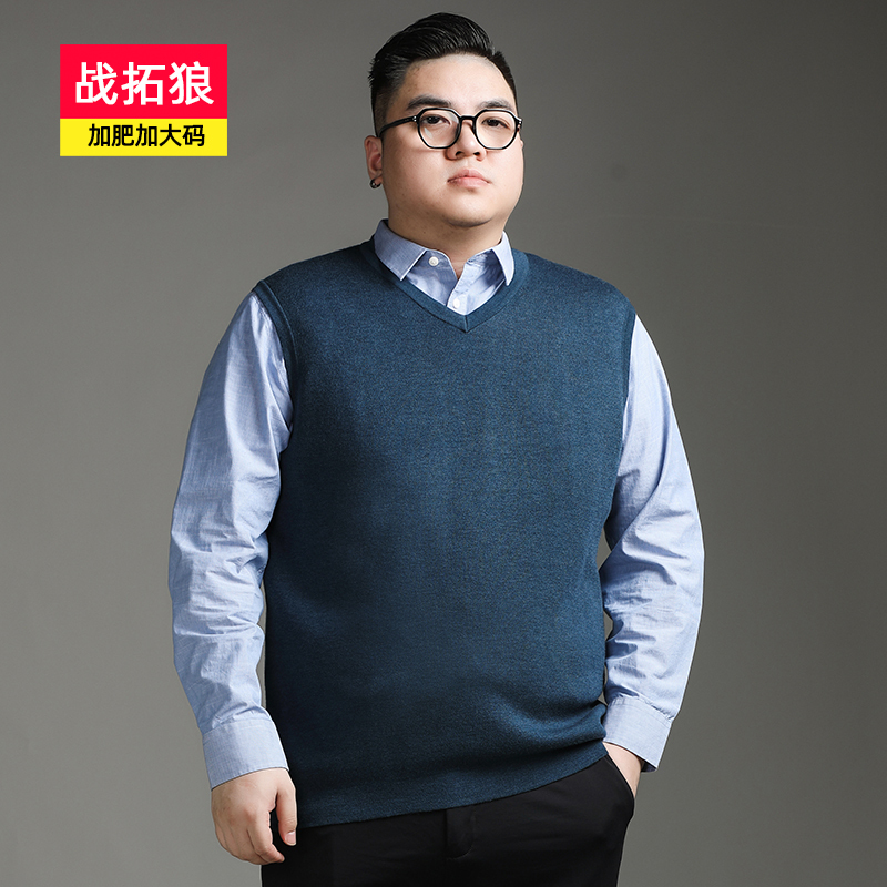 Men's Casual Knitted Wool Vest, New Spring and Autumn Style, Plus Size, Oversized, V-Neck, Sleeveless Vest for Men