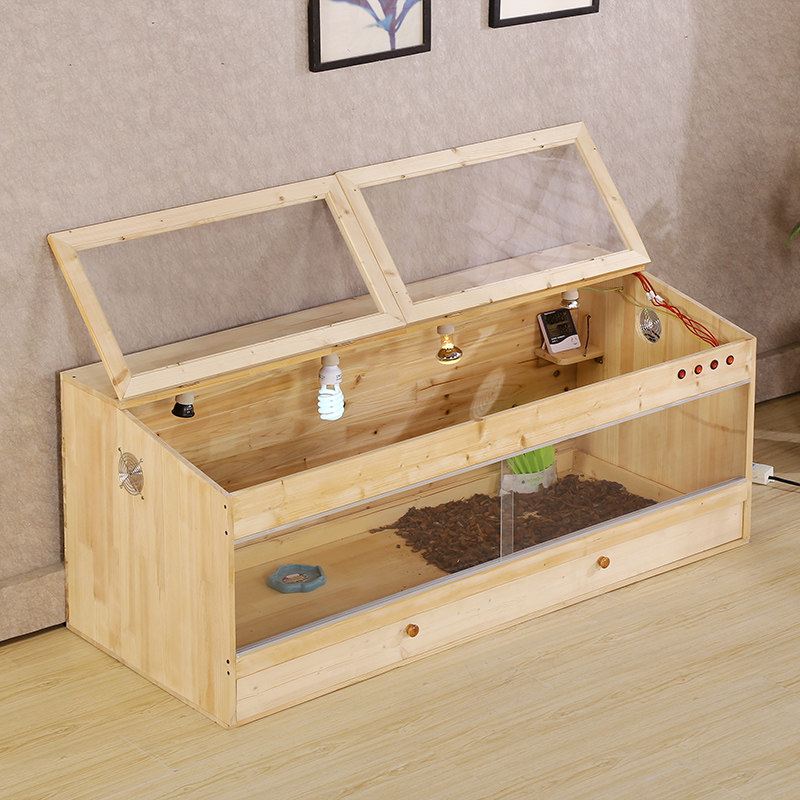 Tortoise Reptile Lizard Lizard Hedgehog Spider Feeding box Special Number 1 8 m wooden case Insured Turtle Pet Luding Chicken