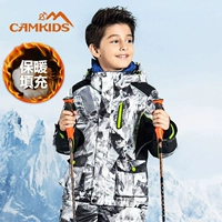 Camkid quần áo trẻ em quần áo trượt tuyết 2017 mùa đông mới cho bé trai ngoài trời áo khoác cotton ấm áp áo khoác gió đồ bơi cho bé gái