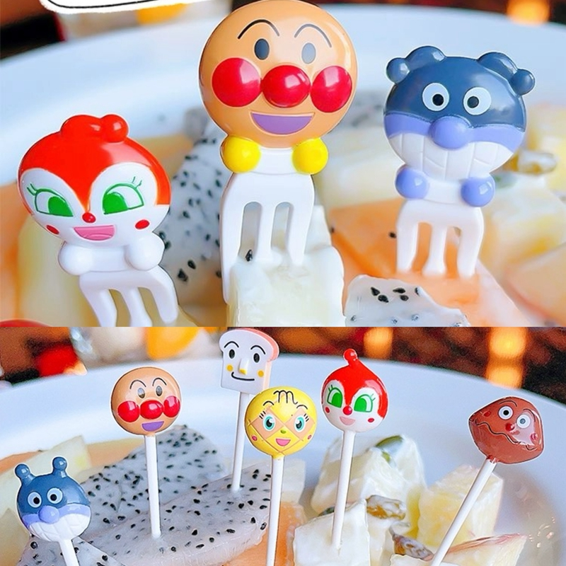 Spot Japanese Bandai BAN DAI Anpanman fruit picks, lunch picks, cake decoration toothpicks, fruit forks