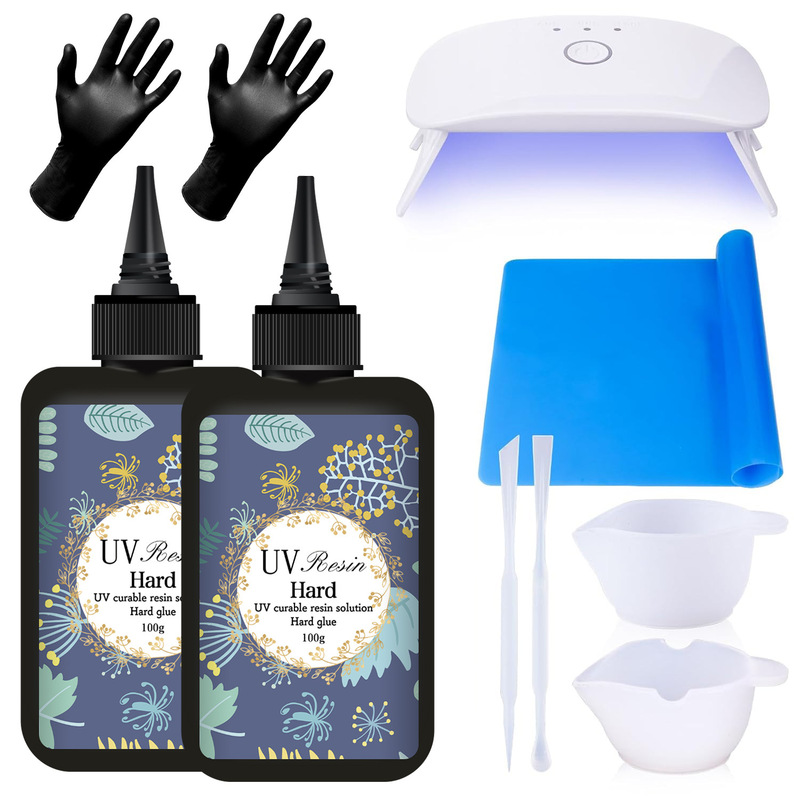 High-End Cross-Border Amazon Uv Glue, High Transparency, Odorless Hard Glue, Uv Quick-Drying Material Kit