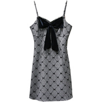 D-Womens Spring 2021 A5FAB1151 Bow Suspender Dress A5FAB1151B8