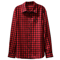 D-female 2020 winter new item A1CAA4636 plaid hot diamond shirt A1CAA4636B1