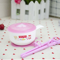 Fisher childrens tableware suction bowl supplementary food bowl baby baby chopsticks learning training chopsticks set 8034