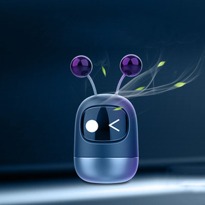 车载机器人植物香薰出风口摆件