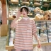 Áo thun ngắn tay kiểu dáng cổ điển của Hong Hong Kong Nữ sinh viên lỏng lẻo 2019 cotton cổ áo ý nghĩa cổ điển áo sơ mi nữ tang nữ - Áo phông áo phông nữ cao cấp Áo phông